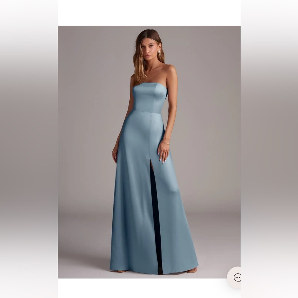 Azazie Wren Dusty Blue Bridesmaid Dress